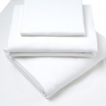 white brushed cotton flat sheet -  glam collections